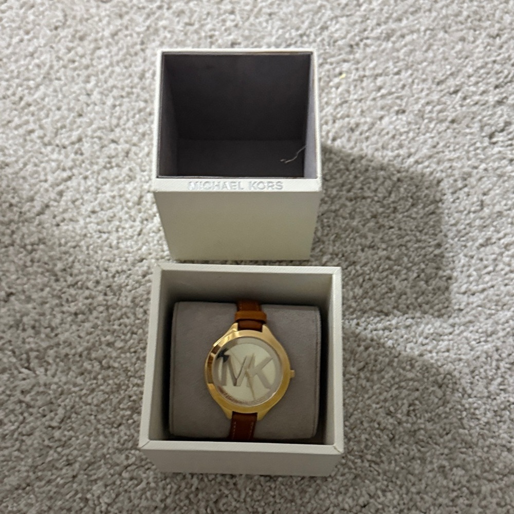 Michael Kors Gold and Brown Watch